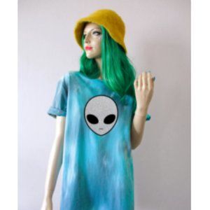 Alien Rainbow Pastel Tie Dye T-Shirt